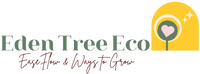 Eden Tree Eco - logo banner version with slogan Ease, Flow & Ways to Grow.
